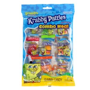 Spongebob Krabby Patties Combo Meal Gummy Tray 2.6oz 12ct